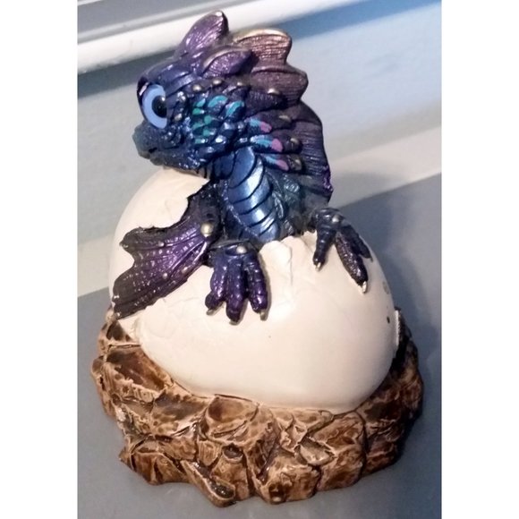 Windstone Editions Hatching Dragon Egg Figurine Peacock Peña 1984 - Picture 7 of 11